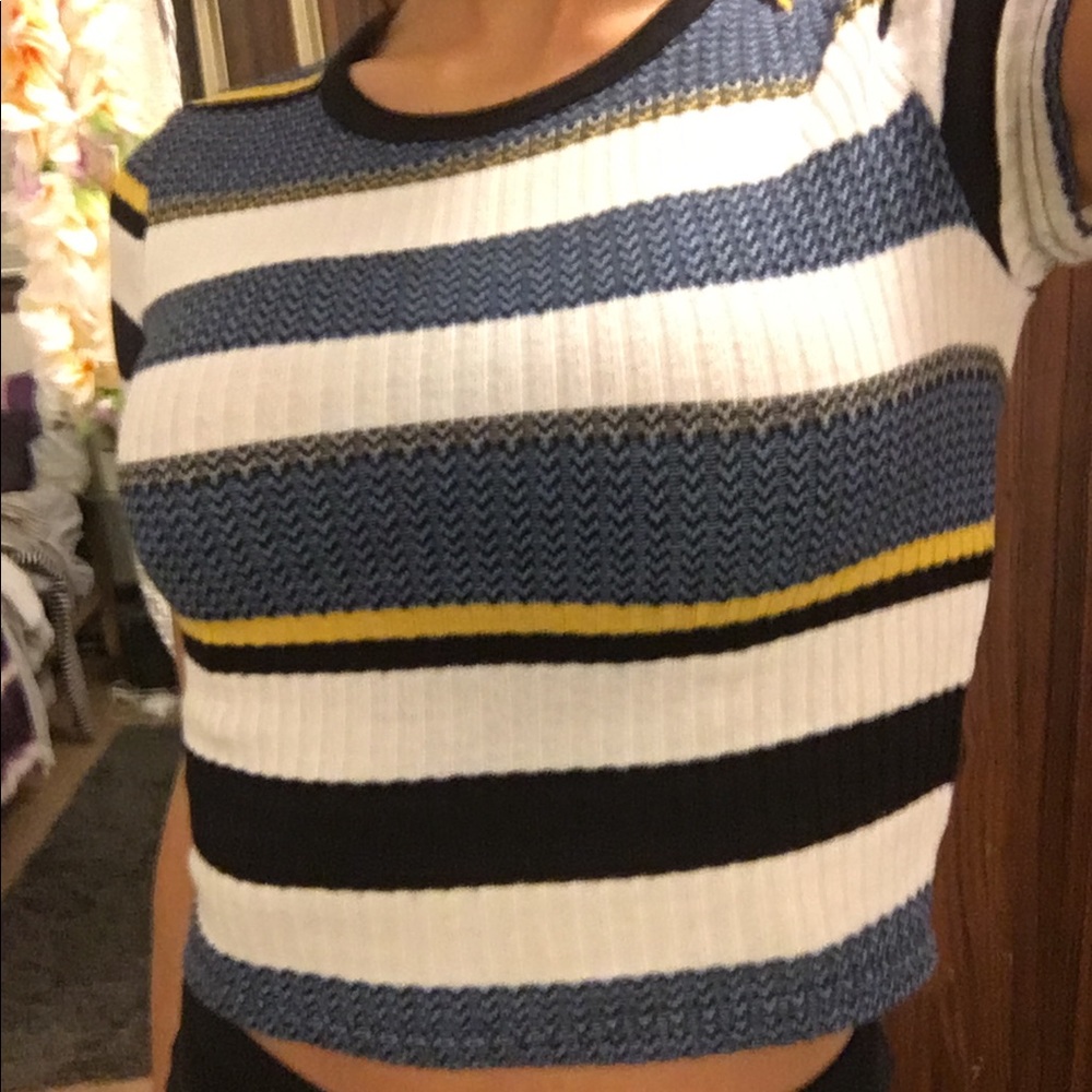 Two striped forever 21 crop tops